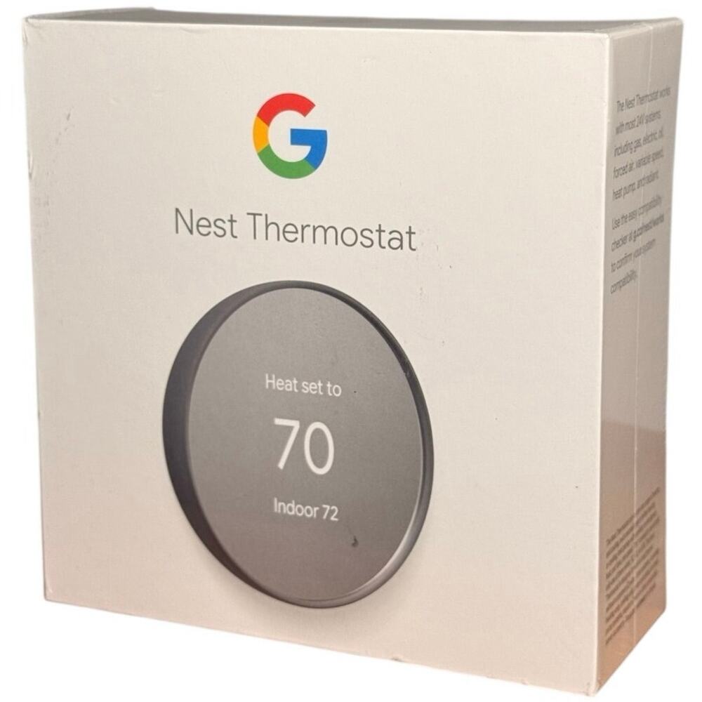Google Nest Thermostat Charcoal GA02081-US G4CVZ Smart Wifi New Sealed